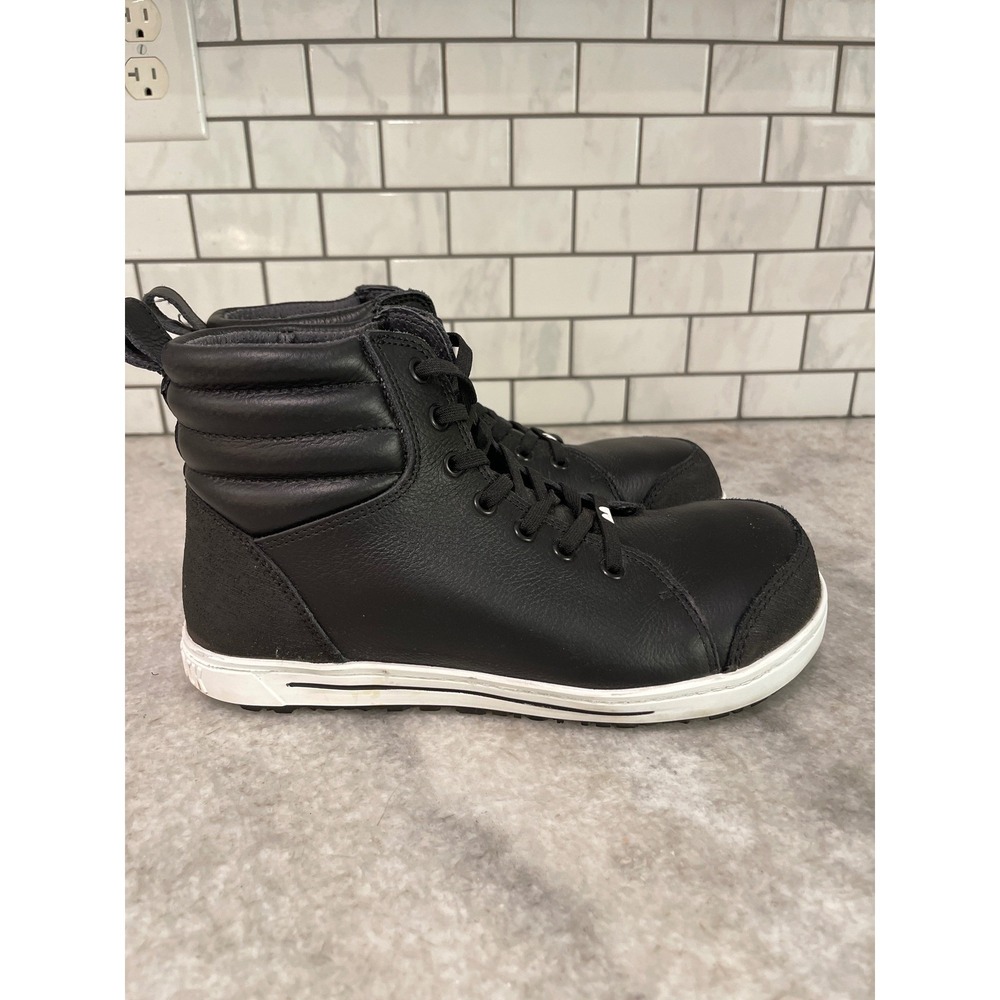 Birkenstock Boots Women 38 Black QS 700 Steel Toe Leather Work Sneakers Padded
